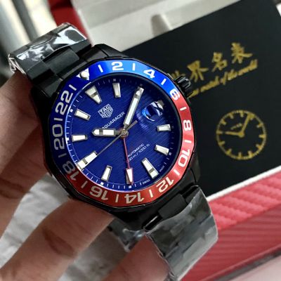 High Quality Tag Heuer Replica GMT SS Watch Blue Face 43mm Men's Watch